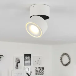 Plafonnier Laonsana LED Noir, Blanc, 1 lumière