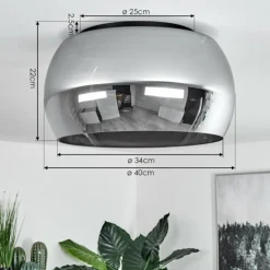 Plafonnier Lissy Noir, 3 lumières