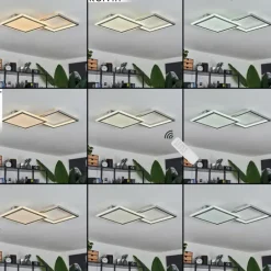 Plafonnier Longos LED Aluminium, 1 lumière, Télécommandes