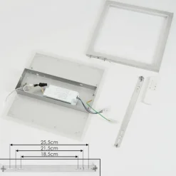 Plafonnier Longos LED Aluminium, 1 lumière, Télécommandes