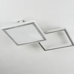 Plafonnier Longos LED Aluminium, 1 lumière, Télécommandes