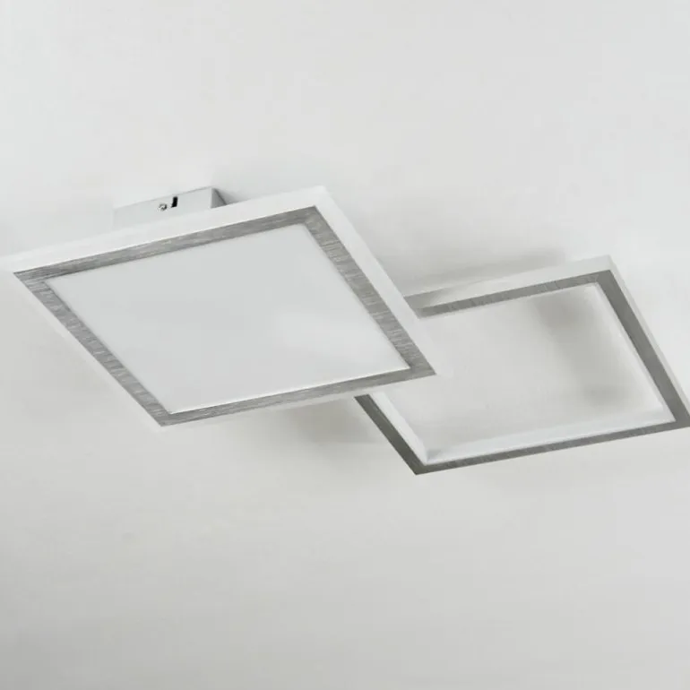 Plafonnier Longos LED Aluminium, 1 lumière, Télécommandes