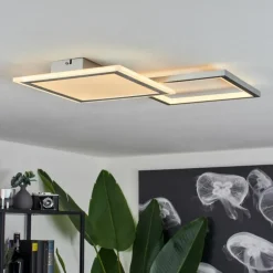 Plafonnier Longos LED Aluminium, 1 lumière, Télécommandes