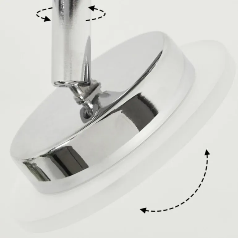 Plafonnier Lucy LED Chrome, 1 lumière, Télécommandes, Changeur de couleurs