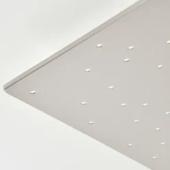 Plafonnier Madrier LED Nickel mat, Blanc, 1 lumière, Télécommandes