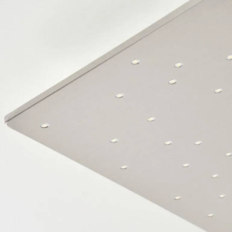 Plafonnier Madrier LED Nickel mat, Blanc, 1 lumière, Télécommandes