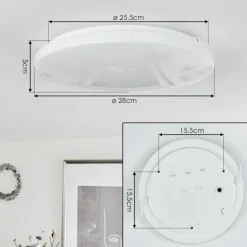 Plafonnier Melres LED Blanc, 1 lumière