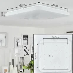 Plafonnier Melres LED Blanc, 1 lumière