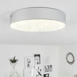 Plafonnier Mentque LED Argenté, 1 lumière