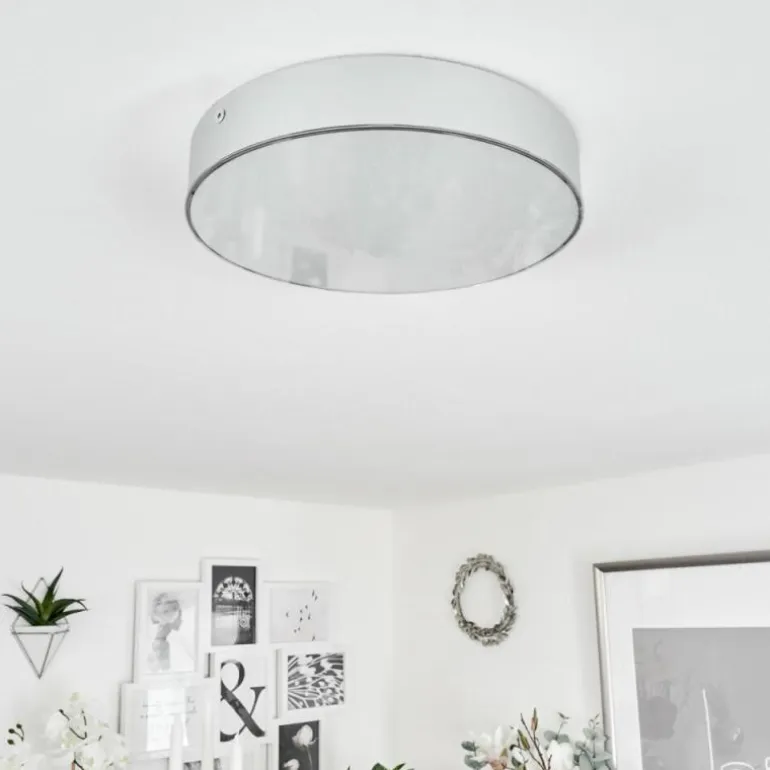 Plafonnier Mentque LED Argenté, 1 lumière