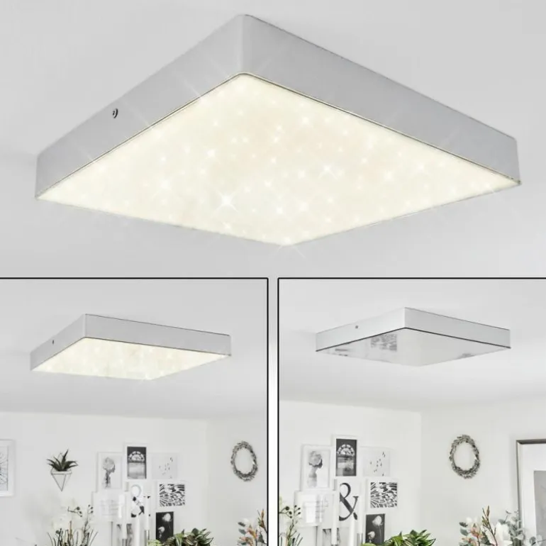 Plafonnier Mentque LED Argenté, 1 lumière