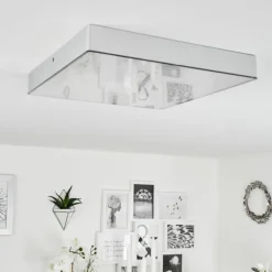 Plafonnier Mentque LED Argenté, 1 lumière