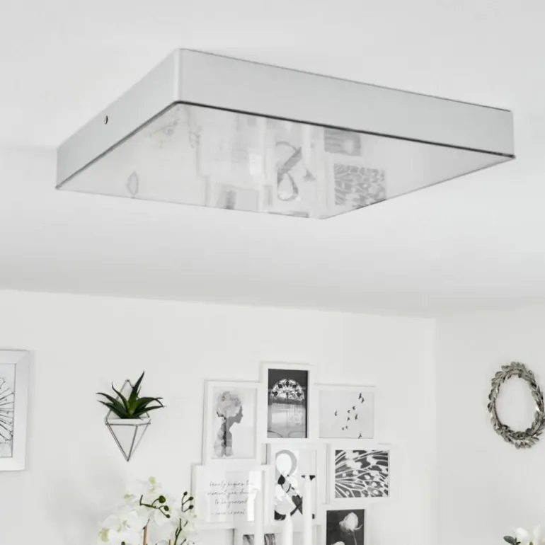 Plafonnier Mentque LED Argenté, 1 lumière