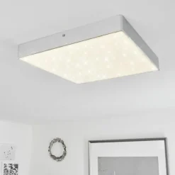 Plafonnier Mentque LED Argenté, 1 lumière