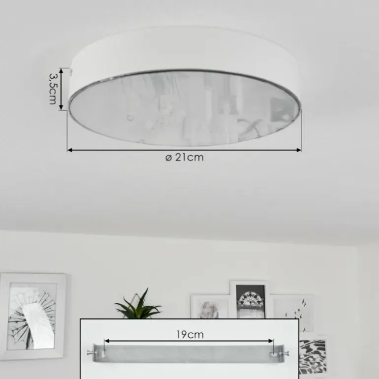 Plafonnier Mentque LED Blanc, 1 lumière