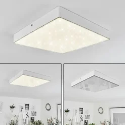 Plafonnier Mentque LED Blanc, 1 lumière