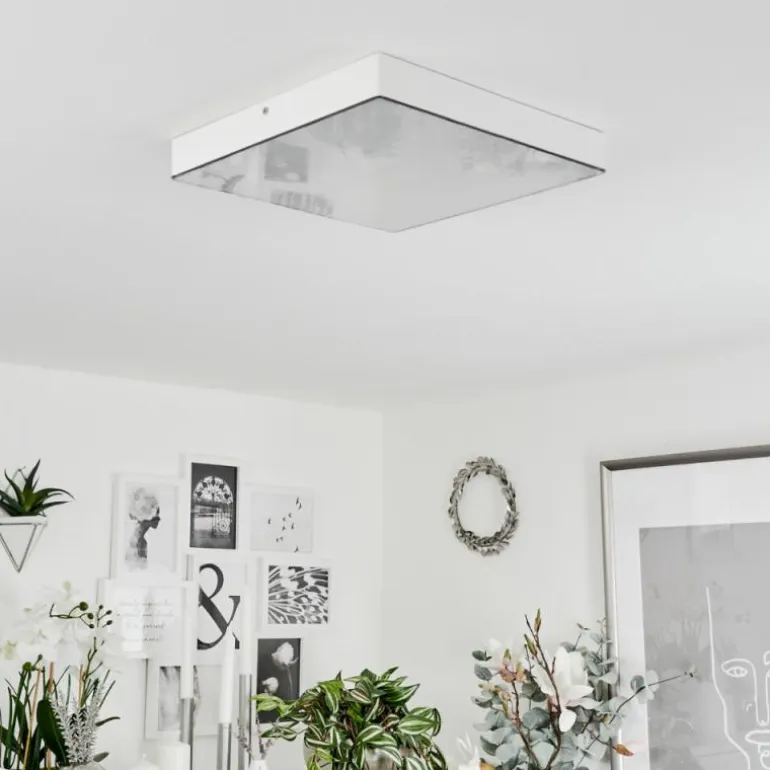 Plafonnier Mentque LED Blanc, 1 lumière