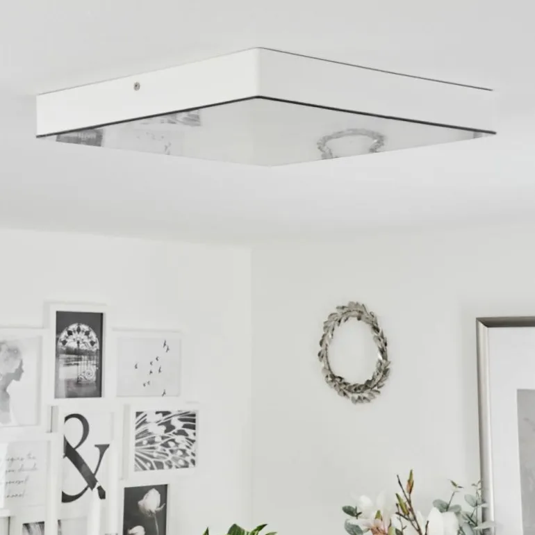 Plafonnier Mentque LED Blanc, 1 lumière