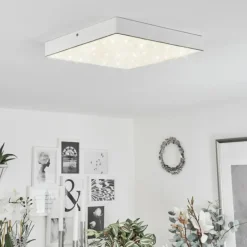 Plafonnier Mentque LED Blanc, 1 lumière