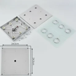 Plafonnier Mirandol LED Chrome, 6 lumières