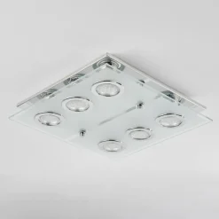 Plafonnier Mirandol LED Chrome, 6 lumières