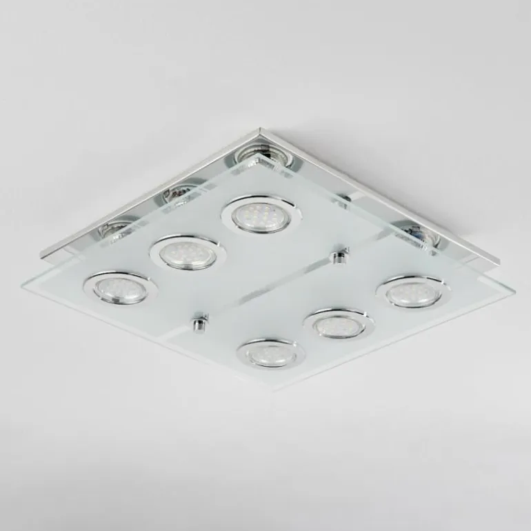 Plafonnier Mirandol LED Chrome, 6 lumières