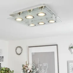 Plafonnier Mirandol LED Chrome, 6 lumières