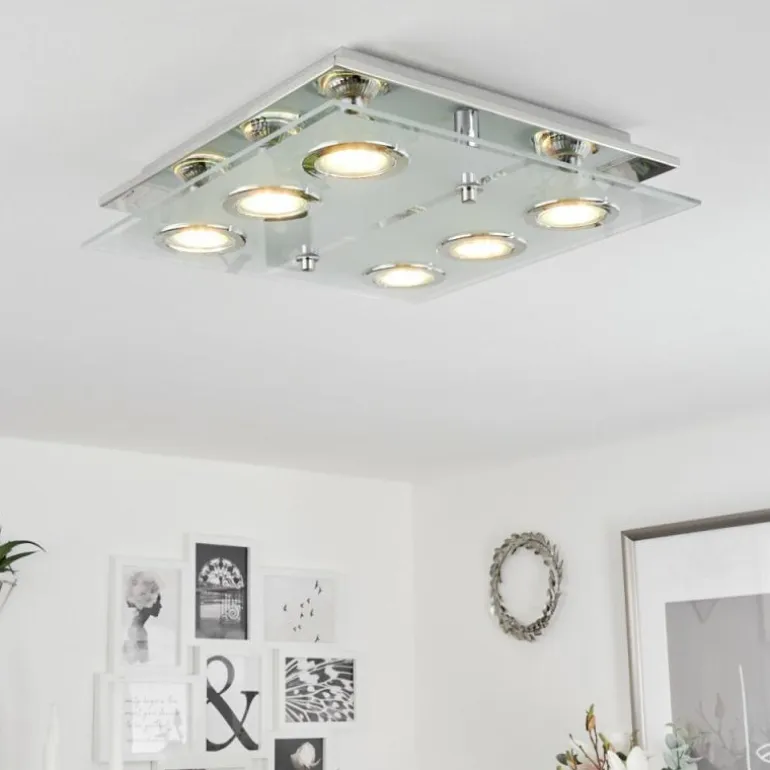 Plafonnier Mirandol LED Chrome, 6 lumières