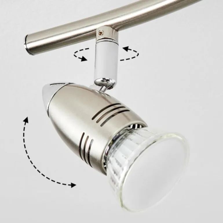 Plafonnier Mirandol Nickel mat, 4 lumières