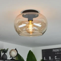 Plafonnier Molloy Ambre, 1 lumière