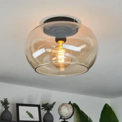 Plafonnier Molloy Ambre, 1 lumière