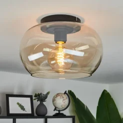 Plafonnier Molloy Ambre, 1 lumière