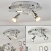 Plafonnier Morges LED Chrome, Blanc, 4 lumières