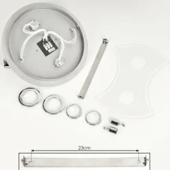 Plafonnier Morges LED Chrome, Blanc, 4 lumières
