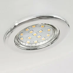 Plafonnier Morges LED Chrome, Blanc, 4 lumières