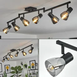 Plafonnier Murianette Noir, 6 lumières