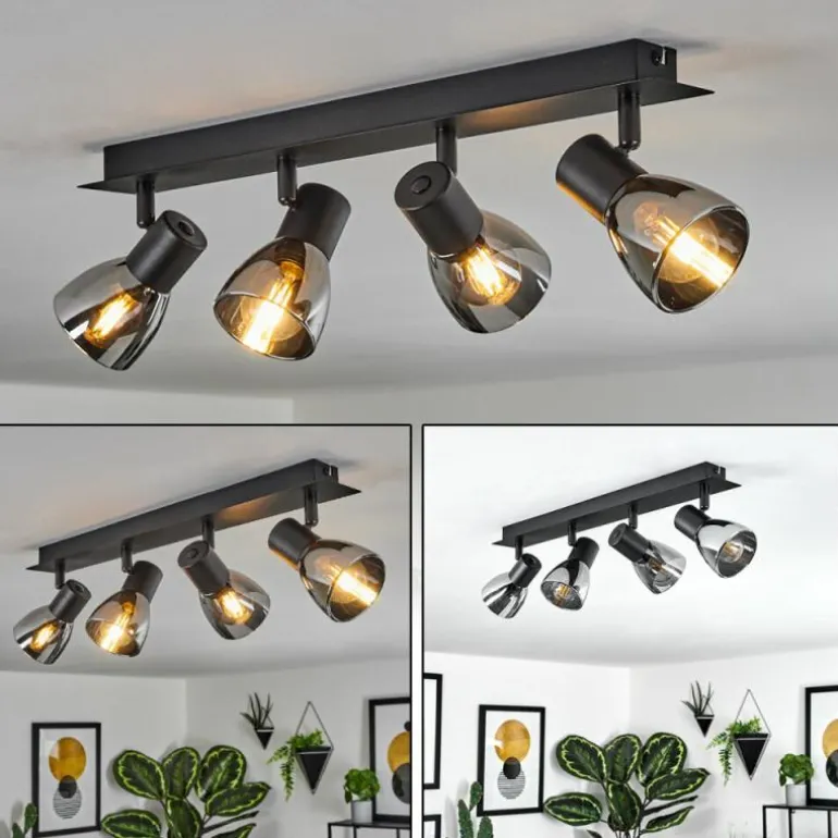 Plafonnier Murianette Noir, 4 lumières