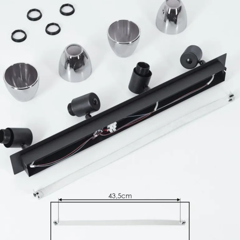 Plafonnier Murianette Noir, 4 lumières