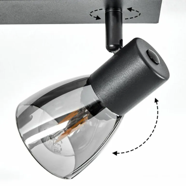 Plafonnier Murianette Noir, 4 lumières