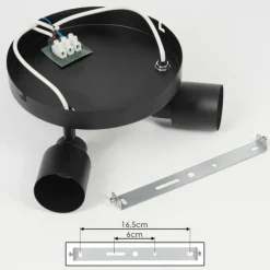Plafonnier Nestavel LED Noir, 3 lumières