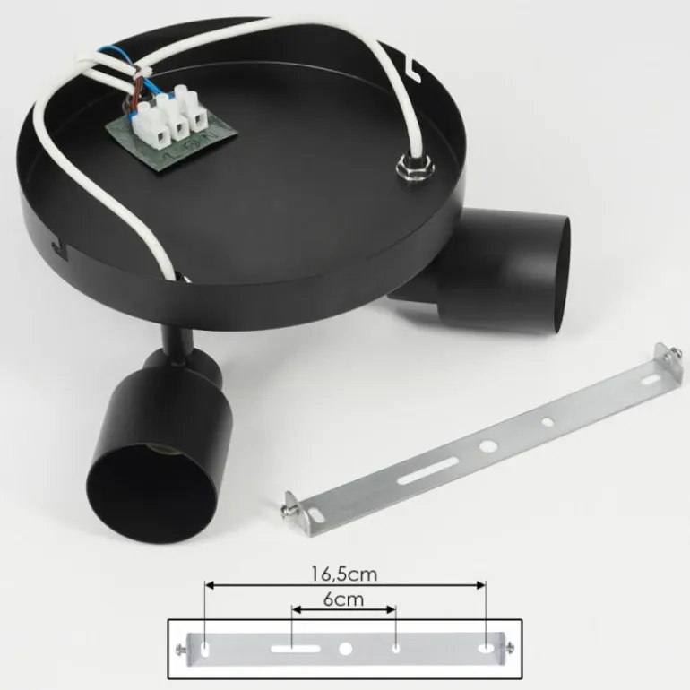 Plafonnier Nestavel LED Noir, 3 lumières