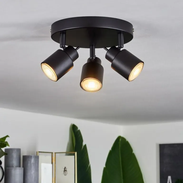 Plafonnier Nestavel LED Noir, 3 lumières