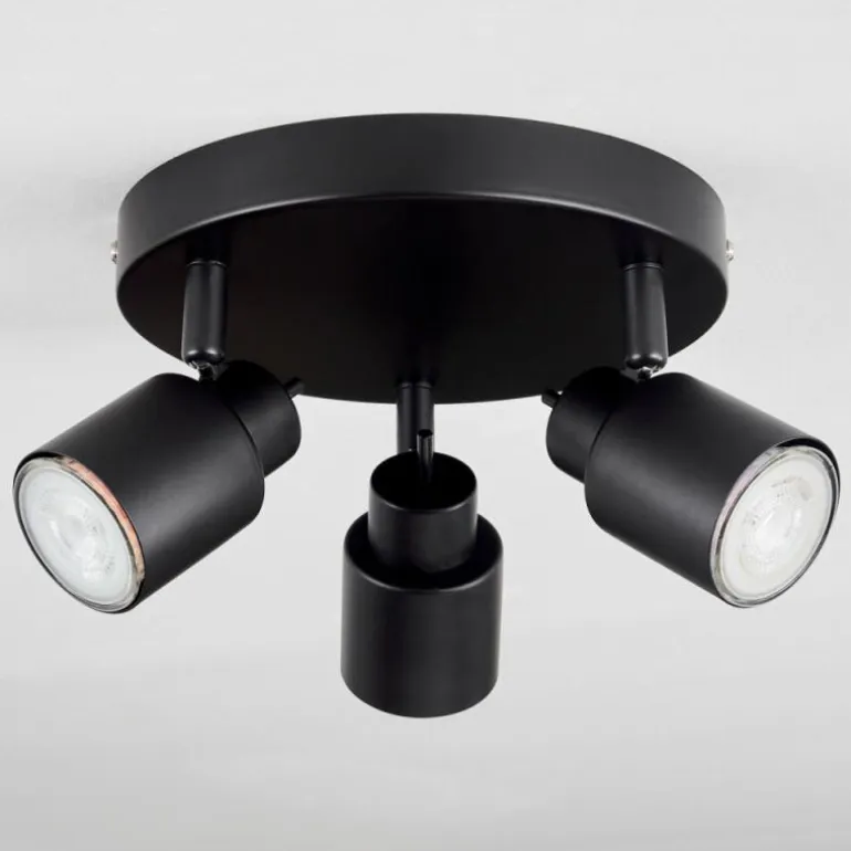 Plafonnier Nestavel LED Noir, 3 lumières