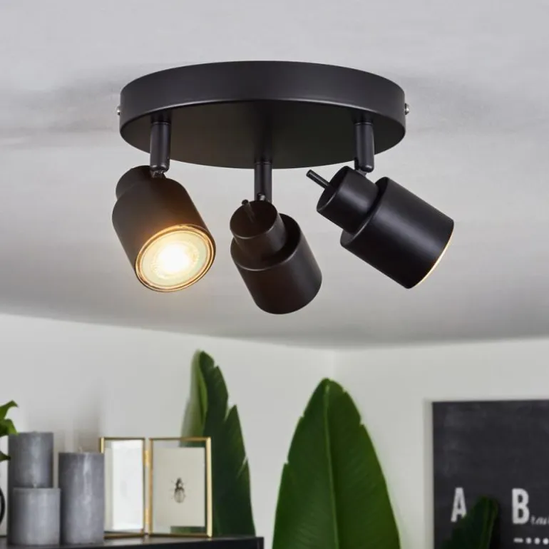 Plafonnier Nestavel LED Noir, 3 lumières