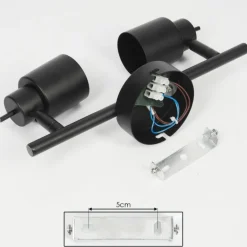 Plafonnier Nestavel LED Noir, 2 lumières