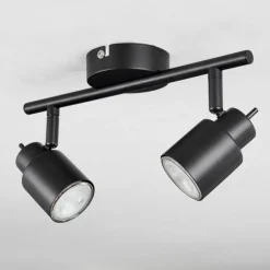Plafonnier Nestavel LED Noir, 2 lumières