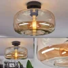 Plafonnier Pedreles Ambre, 1 lumière