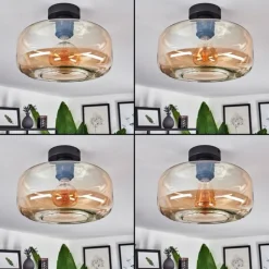 Plafonnier Pedreles Ambre, 1 lumière