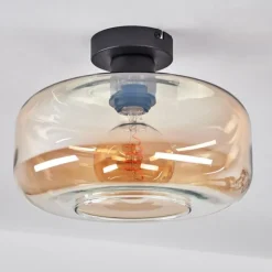 Plafonnier Pedreles Ambre, 1 lumière
