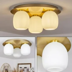 Plafonnier Pintacura Laiton, 3 lumières